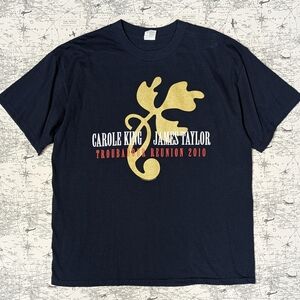 Carole King And James Taylor Troubadour Reunion 2010 Alstyle Navy Blue Tee XL